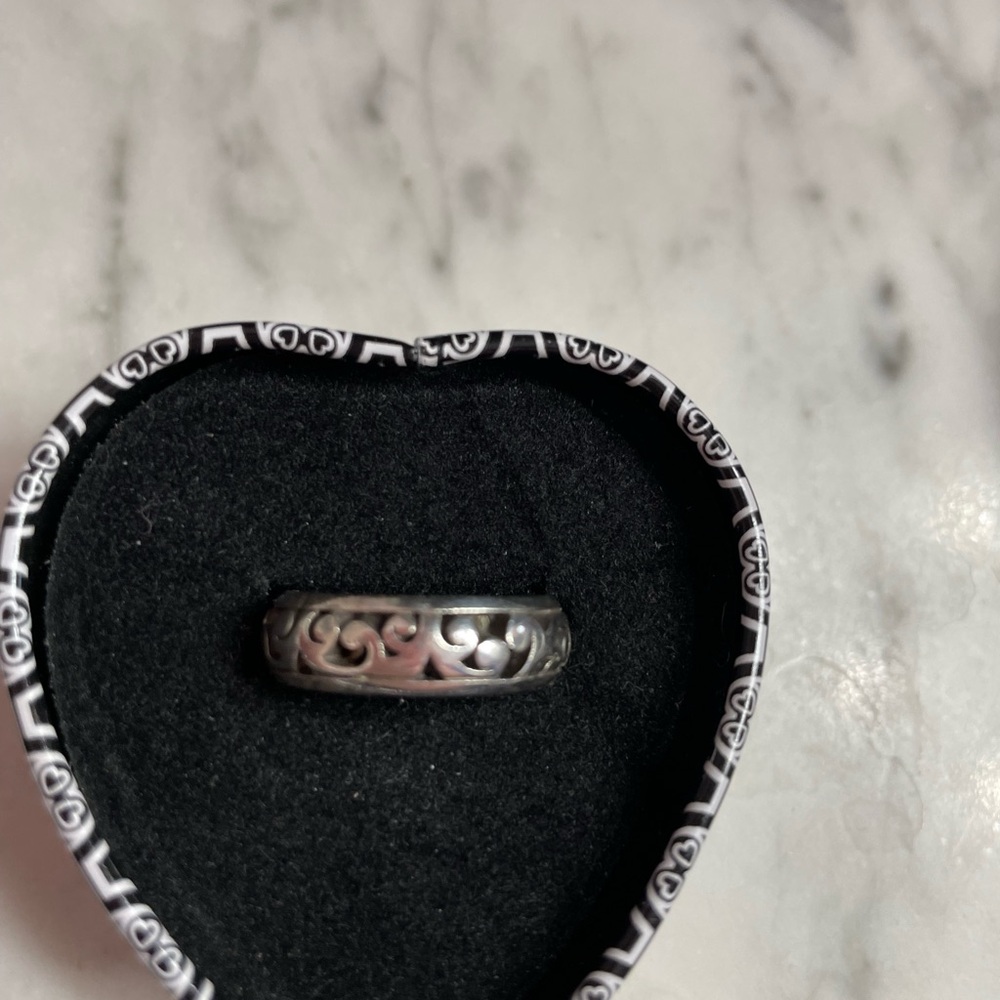 Brighton Silver Patterned Ring size 6